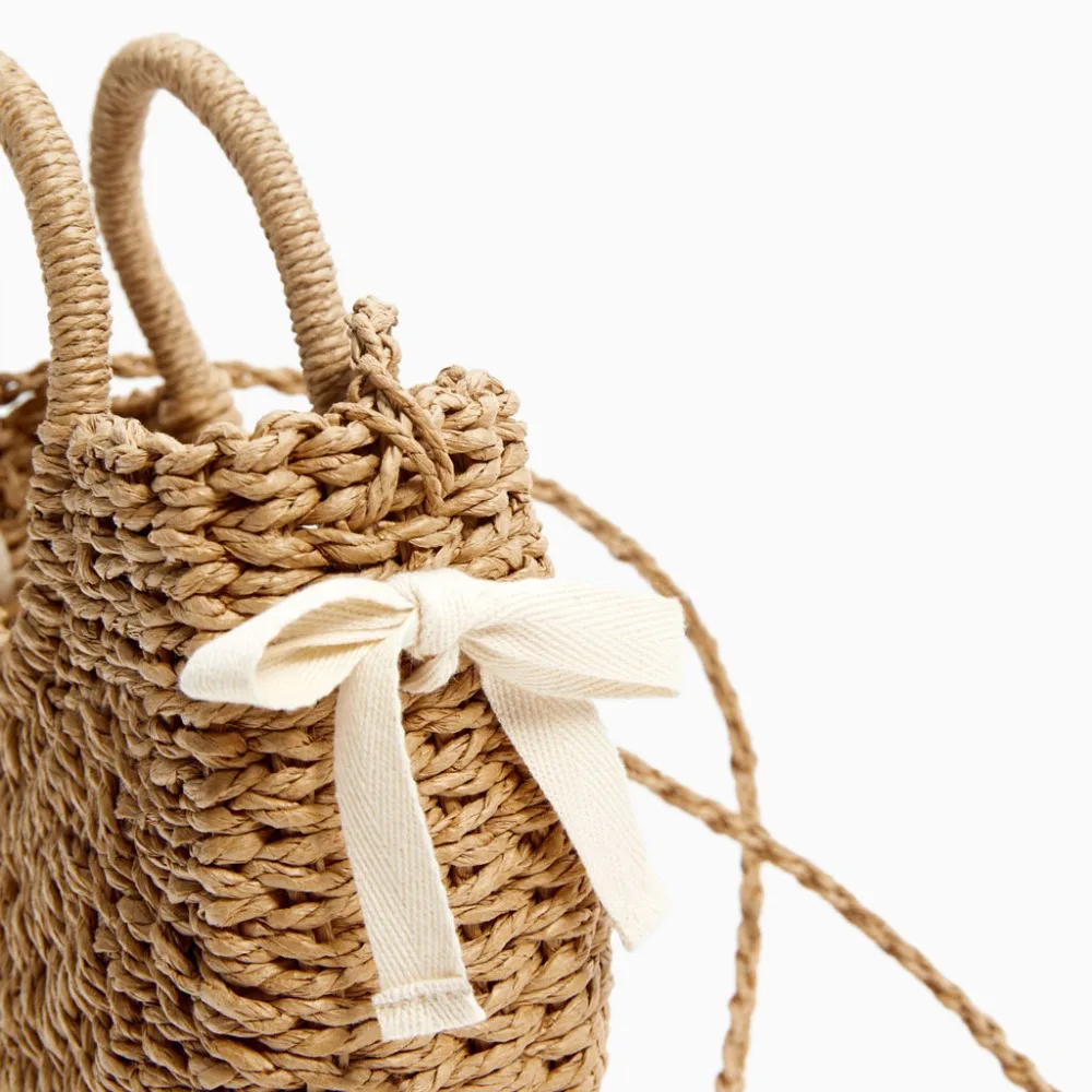 

Summer New Straw Bags Wool Detachable Dual-use Hand-woven Handbag Bohemian Travel Beach Bag Fashion Lady Party Shoulder Bag