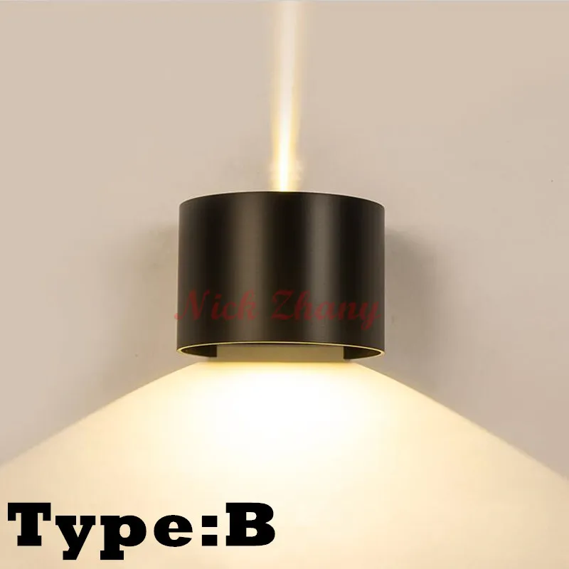 Уличная светодиодная настенная лампа с регулируемой яркостью 8 Вт 10 COB IP65