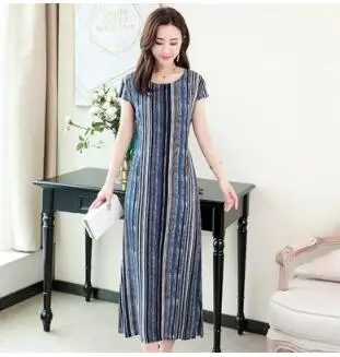 Vestidos mujer, ограниченная серия, новинка, с круглым вырезом, до середины икры, Vestido, Longo, Vanled, платье, женское, с коротким рукавом, круглый вырез, длинное, с принтом, тонкое - Цвет: 17