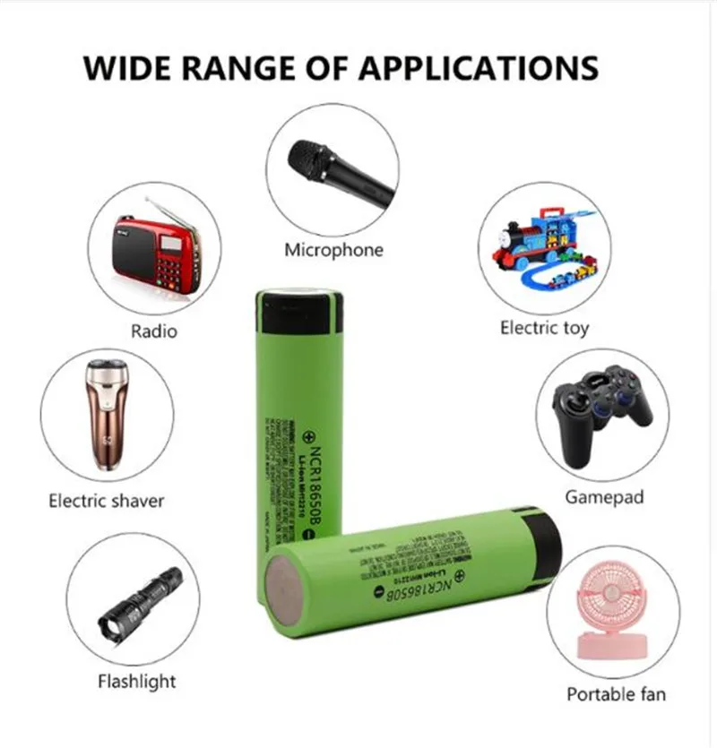 Panasonic 100% новый Оригинальный NCR18650B 3 7 v 3400 mah 18650 литиевая аккумуляторная батарея для