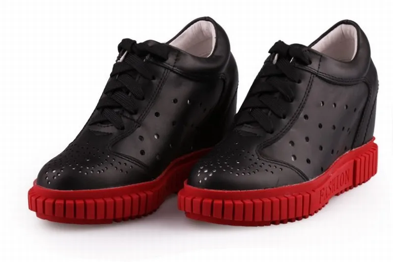 Натуральная кожа женская обувь женщина платформа высокие каблуки высота