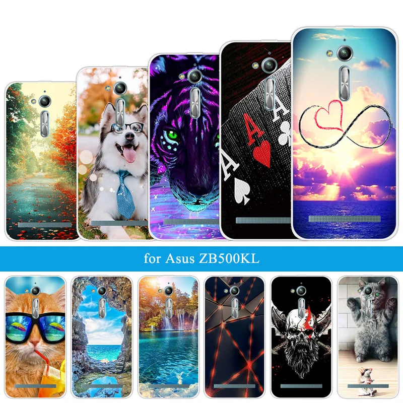 5 0 дюйма для ASUS Zenfone GO ZB500KL DIY Land чехлы телефонов мягкий силиконовый прозрачный ТПУ