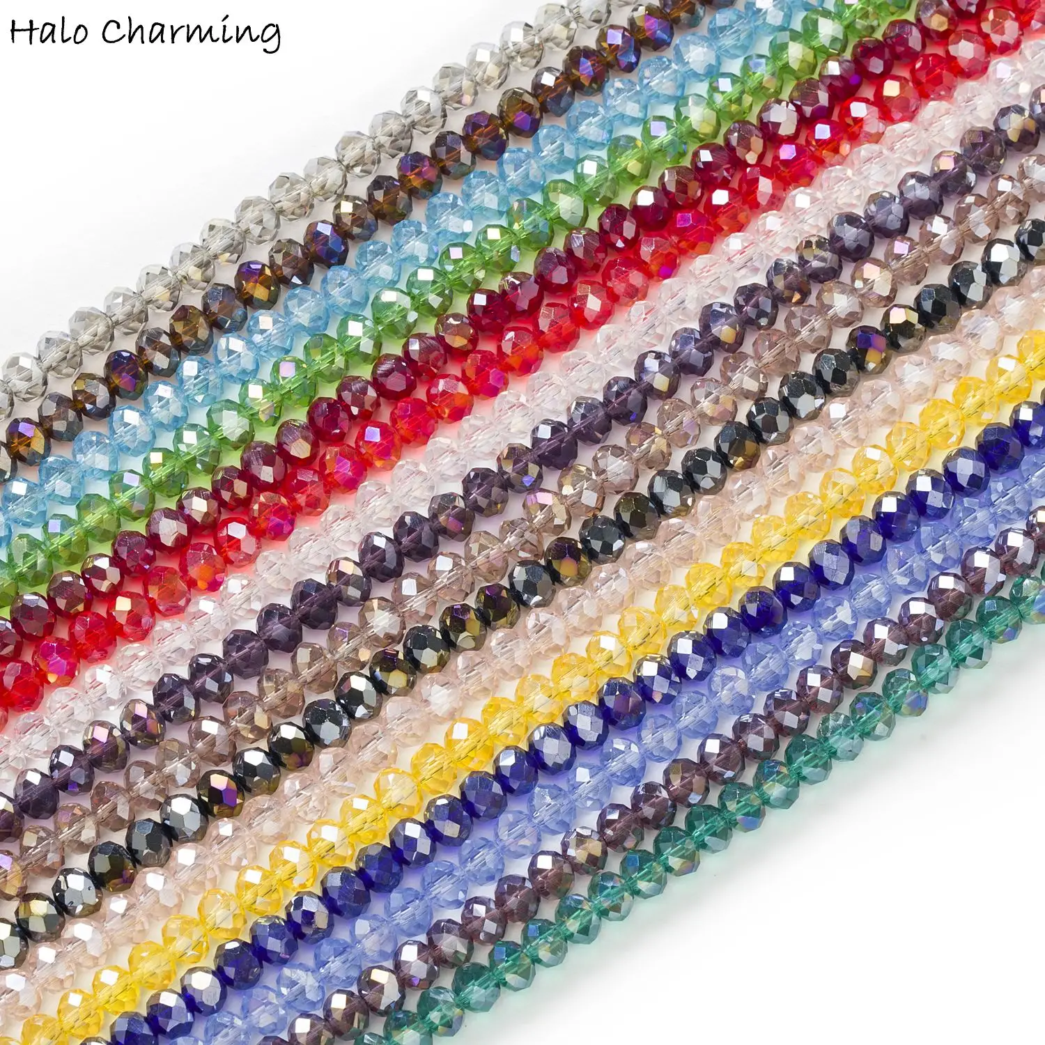 Бусины кварцевые граненые 4 8 мм 50 шт.|faceted beads|faceted rondelle beadsglass faceted beads |
