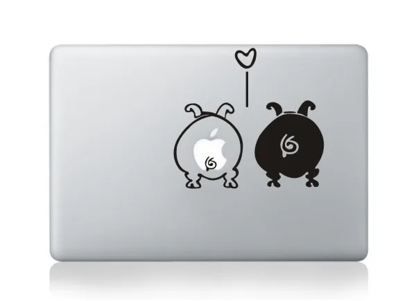 Частичный стикер для ноутбука с милыми животными для Apple Macbook Pro Air 11 13 15, Виниловая наклейка для ноутбука, наклейка для Macbook retina 13 15 - Цвет: MB-black-Part C(249)