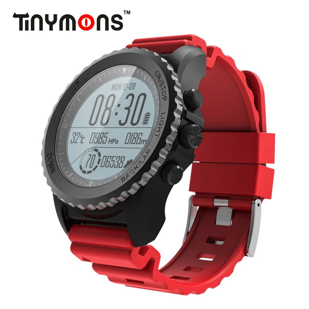 Смарт часы Tinymons S968 с GPS трекером мужские водонепроницаемые bluetooth браслет