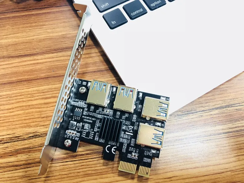 Карта расширения Gold 4 порта USB 3 0 PCI E от 1 до портов Express 16X внешний адаптер слота PCIe