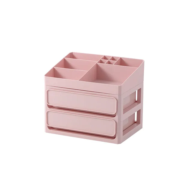 2 layers Pink WBBOOMING многослойный пластиковый ящик для хранения нижнего белья, ювелирный контейнер для дома, офиса, хранилище косметичка органайзер, коробки - Цвет: 2 layers Pink