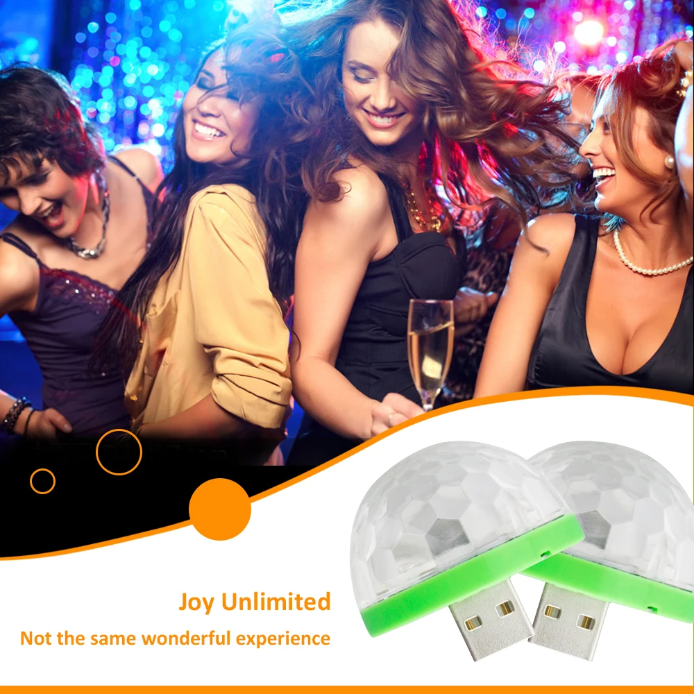 Мини-светильник RGB с эффектом Магического Шара автоматическим вращением