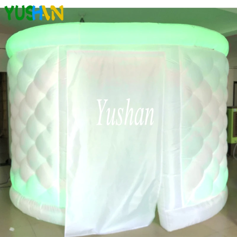 Black Or White Oval Inflatable Photo booth backdrops with 1 curtain door LED lights portable party sales | Дом и сад