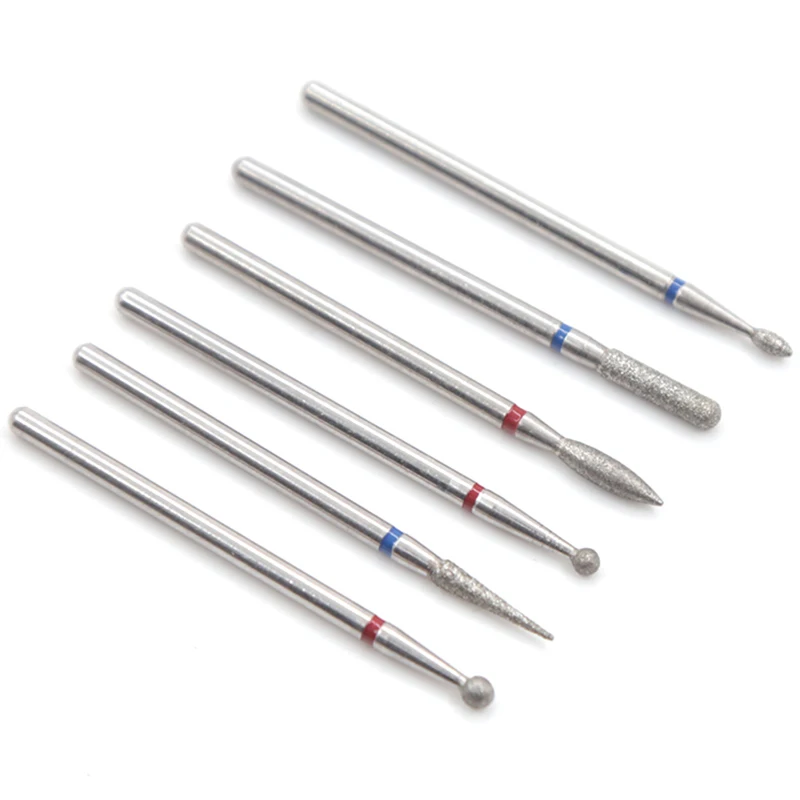 6PCS Diamond Cutters for Manicure Set Silicon Ceramic Stone Nail Drill Bits Set Milling Cutters for Pedicure Manicure Machine
