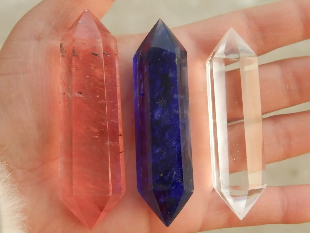 

3TOP SMELT QUARTZ CRYSTAL WAND POINT HEALING