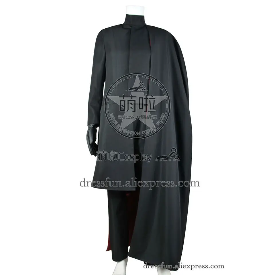 X Men 2000 Movie Cosplay Magneto Erik Lehnsherr костюм черная Униформа накидка наряды ПОЛНЫЙ КОМПЛЕКТ