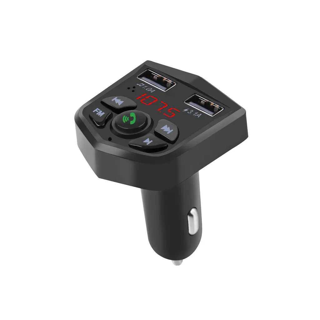 Беспроводной автомобильный комплект громкой связи Bluetooth FM передатчик адаптер MP3 плеер Dual USB Зарядное устройство для huawei P30 просо 9