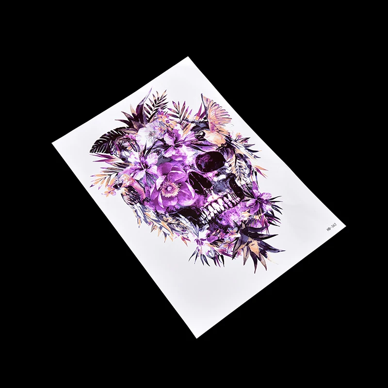 Красивые временные тату-наклейки в виде черепа 1 шт. временное боди-арт