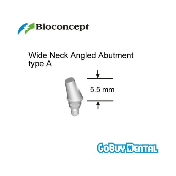 Straumann Compatible WN Angled Abutment 15 degrees type A height 5.5mm(Wide Neck) 033050 | Красота и здоровье