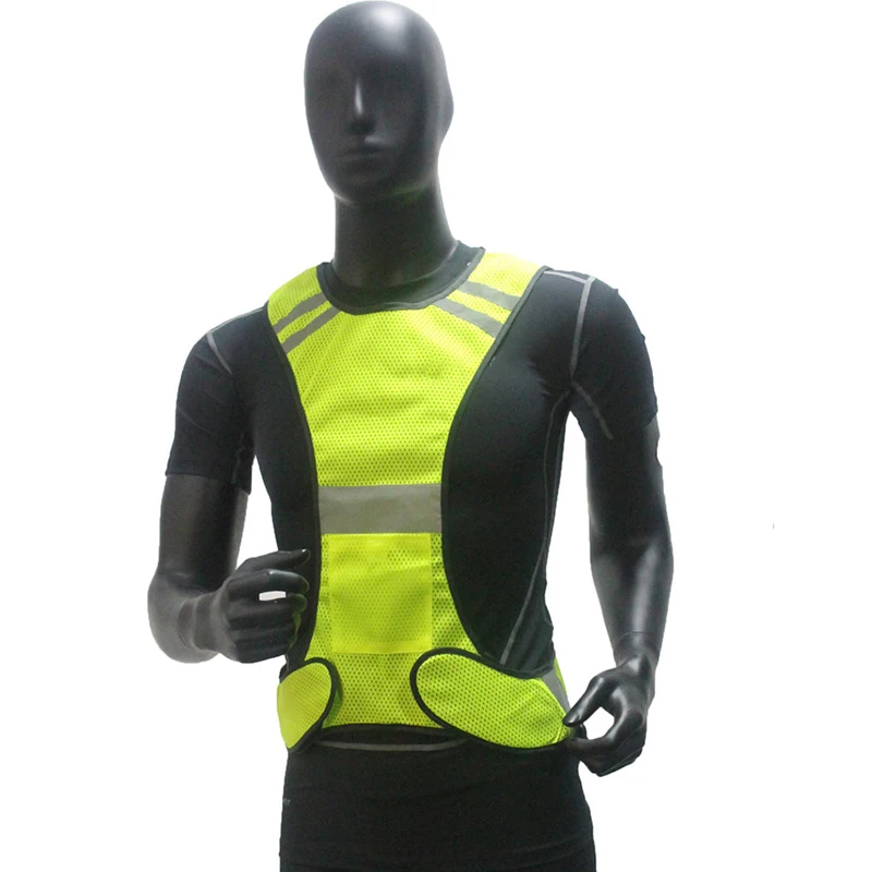 

Running High Visibility Reflective Vest Fluorescent Yellow Orange Security Waistcoat For Night Outdoor Running Riding Vests