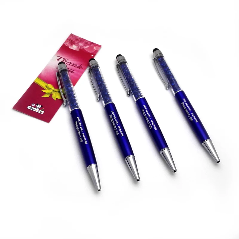 100pcs/lot smart phone screen touch diamond pen laser engraved with your logo customize wedding favors | Компьютеры и офис