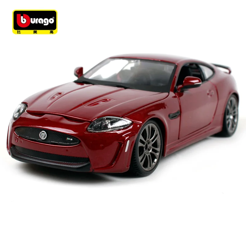 Модель литая автомобиля Bburago 1:24 JAGUAR XKR S ROADSTER винно красного цвета новая игрушка в