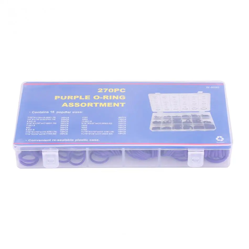 270 шт. Ассорти компрессор автомобильного кондиционера уплотнительных колец