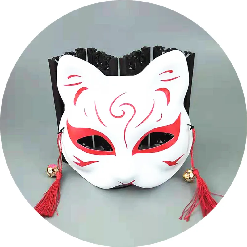 CAT 9 Маска Carnaval с рисунком лисы, маска в японском стиле и ветром, демон, кошка, для мужчин и женщин, для танцев, два-ди, для мужчин, аниме, Вечерние Маски на Хэллоуин - Цвет: CAT 9