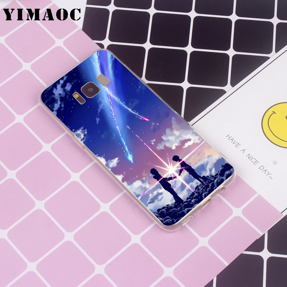 Imaoc kimi no nawa Анимация Аниме для samsung Galaxy A10 A20 A30 A40 A50 A70 A2 J4 J6 J7 J8 Core Duo Note 10 Plus Мягкий