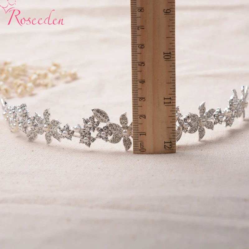 Стразы цветочные свадебные тиары и короны искусственный жемчуг украшения для
