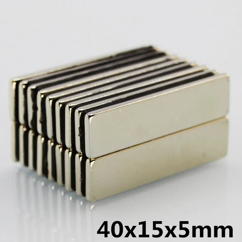 2 шт. 40x15x5 мм N35 супер сильный маленькие размеры 40*15*5 Неодимовые Магниты