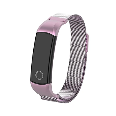 Для honor band 4 5 металлический ремешок сменный Браслет для huawei honor band 4 умный браслет из нержавеющей стали магнитный всасывающий браслет - Цвет: Rose pink watch band