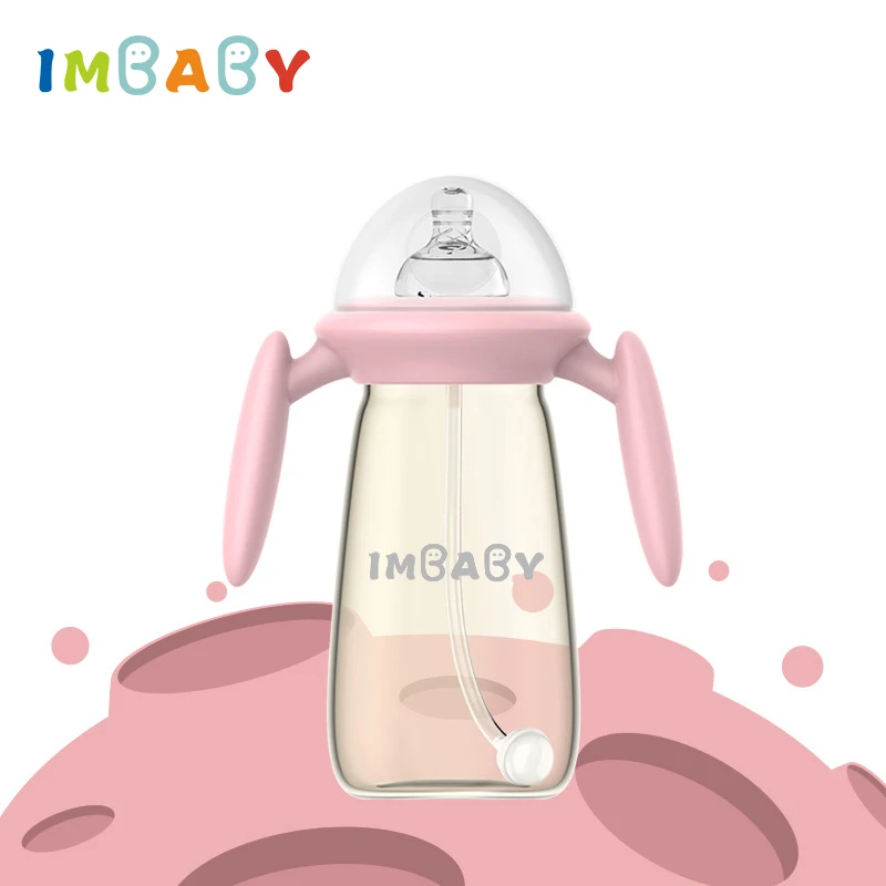 IMBABY 120/300 мл бутылочка для кормления детей от 0 до 36 м силиконовая соска