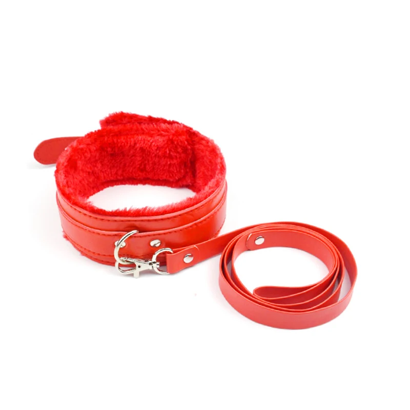 Металлические пушистые секс наручники кожаный воротник для взрослых игр БДСМ