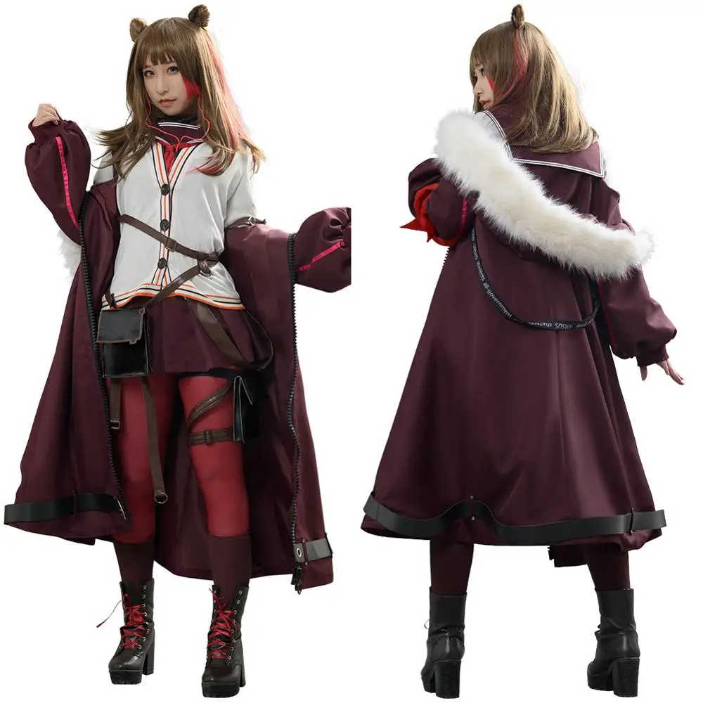 

Game Arknights Vanguard Зима Cosplay Costume Trench Outfit Wig Ear Props Full Sets Adult Women Halloween Carnival Custom Made