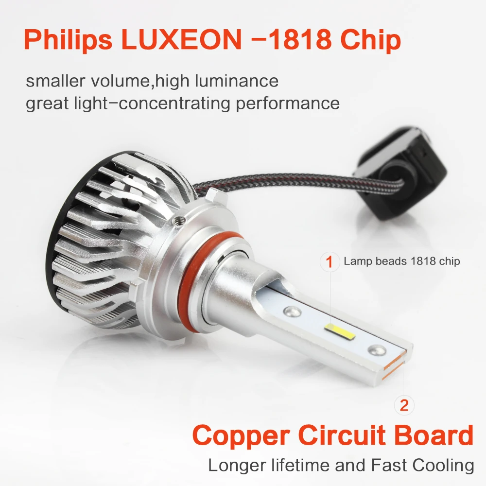 Мечта Chaser H7 H4 H11 H1 H9 9005 HB3 9006 зэс автомобиля светодио дный лампы 70 Вт 8400LM 6000 К авто