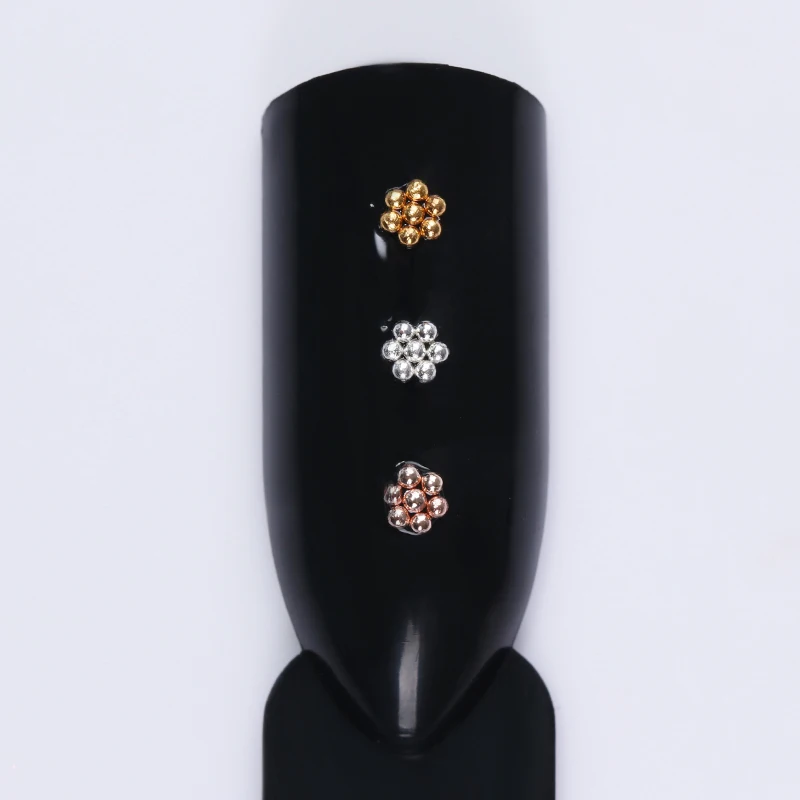 1 коробка 0 8 мм крошечные Стальные Бусины для ногтей Золотое и Серебряное