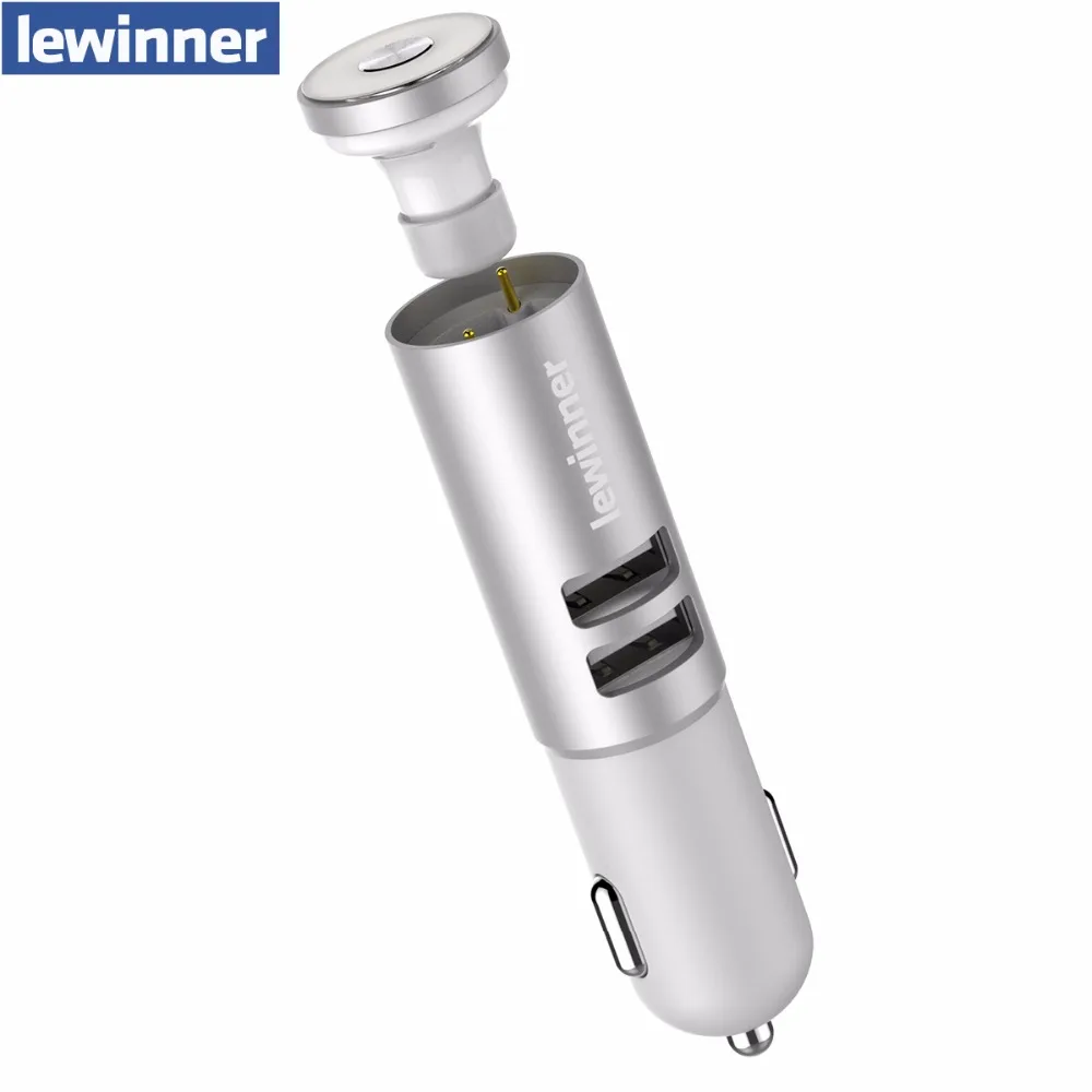 Lewinner Bluetooth наушники двойной USB Автомобильное зарядное устройство док станция Беспроводная Автомобильная