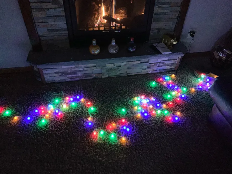 10 м 100 светодиодов снежный шар струнный светильник s Рождественское украшение Сказочный светильник ЕС США вилка Снежинка Декор для рождественских елок год праздник