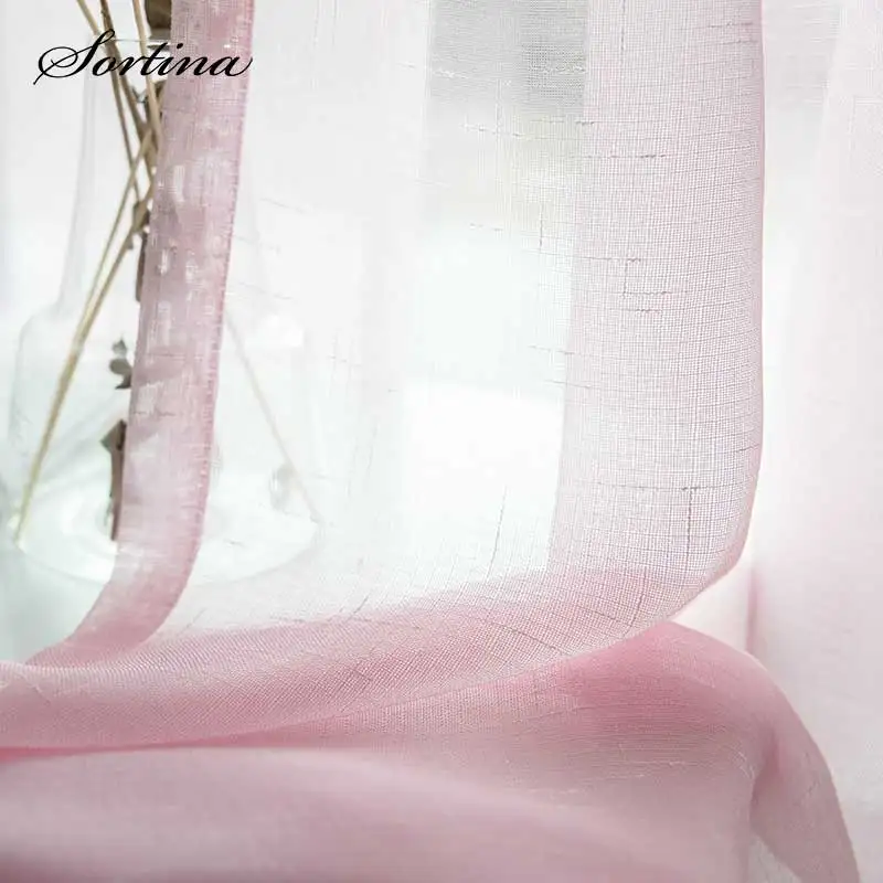 Затемненные окна розовые занавески s для гостиной спальни двери римские и тюль