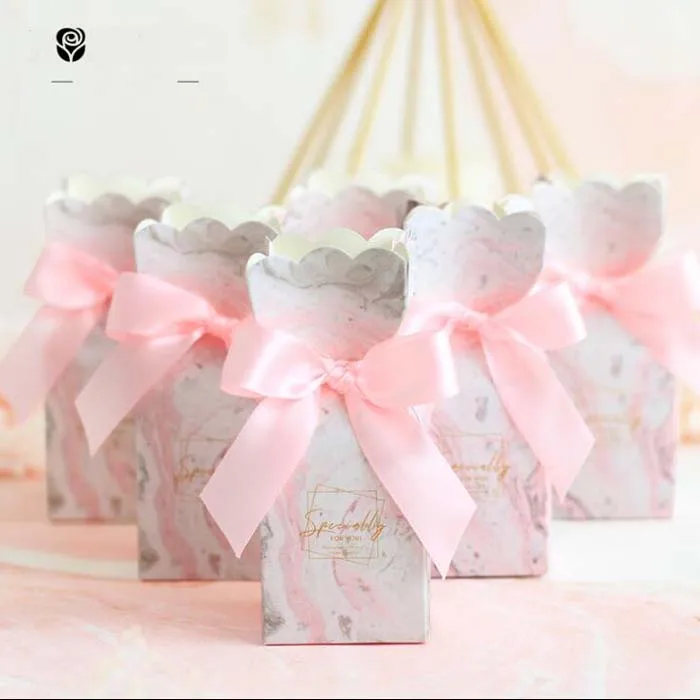 Pink 100 шт./50 шт. Творческий мраморность стиль розовый конфеты Коробки свадебной коробка душа ребенка день рождения Подарочная коробка Рождество декор - Цвет: Pink