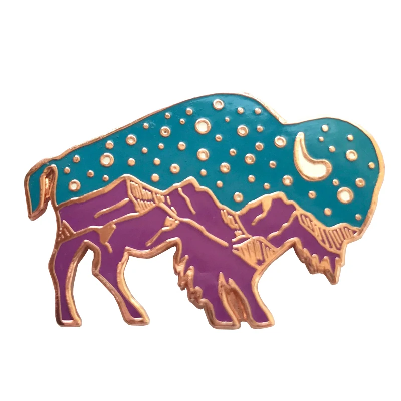 Эмалированная булавка для звездной ночи Bison|Броши| |