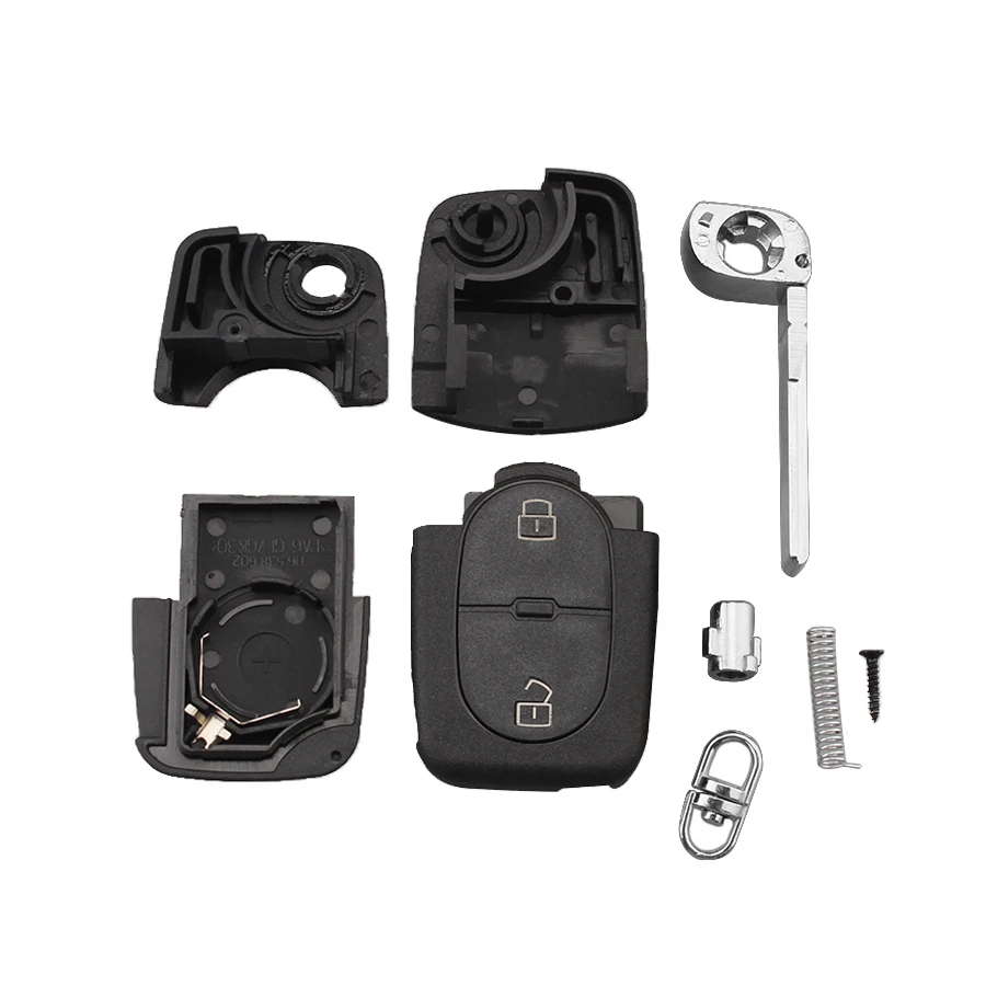 2 кнопки раскладной чехол для ключа с дистанционным управлением Подходит Audi A2 A3 A4