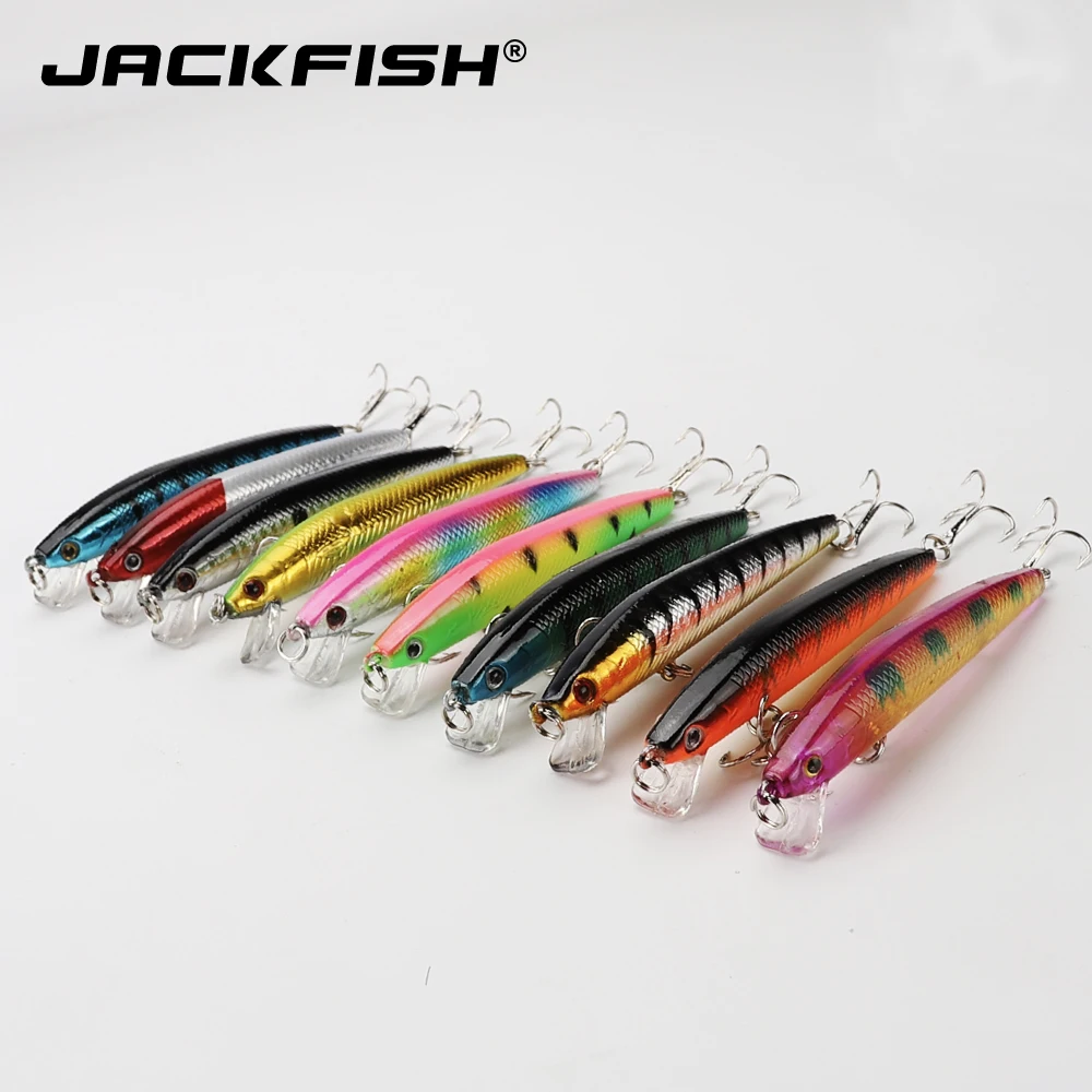 JACKFISH now красочные приманки для рыбалки 10 шт./партия см/9 г 3D глаза рыболовная