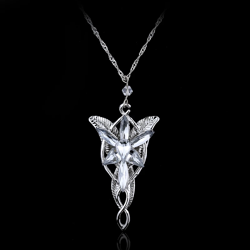 20 шт/1 лот Arwen Evenstar ожерелье принцесса эльфов Мода Кристалл серебро кубический цирконий камень кулон для женщин свадебный подарок