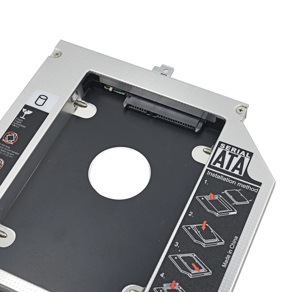 Алюминиевый 2nd HDD Caddy 12,7 мм SATA 3,0 2," для Dell Latitude E5400 E5410 E5420 E5500 E5510 E5520 корпус жесткого диска