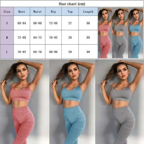 Женский тренировочный костюм из 2 предметов комплект с бюстгальтером пуш-ап топ +