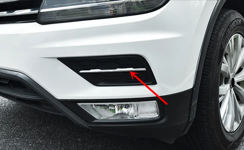 Для VW Volkswagen Tiguan 2017 2018 ABS хромированный передние противотуманные фары светильник
