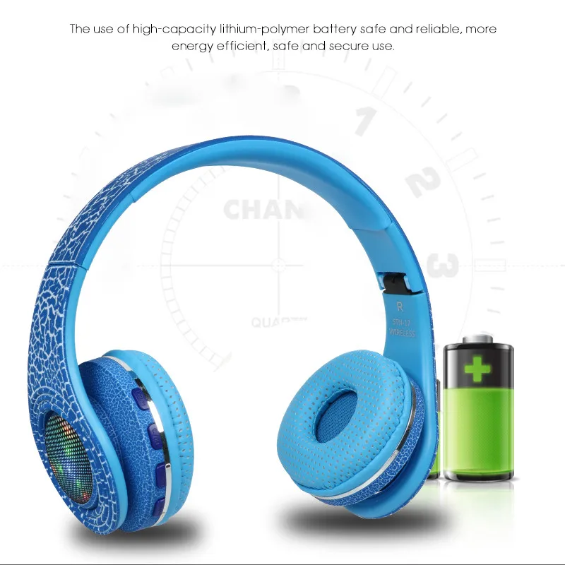 Toproad светящиеся Bluetooth наушники Беспроводной гарнитуры светодиодный 3D стерео