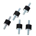 5 шт. M6 анти вибрационные резиновые крепления амортизаторы Bobbins Silentblock 15 мм высота 20 мм диаметр черный серебристый