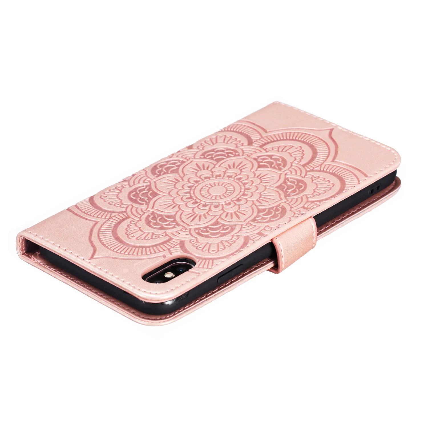 Кожаный чехол XS Max Sun mandala для iPhone XR X XS 7 8, чехол для iPhone 7 8 Plus, чехол-книжка, кошелек, цветочный телефонный корпус