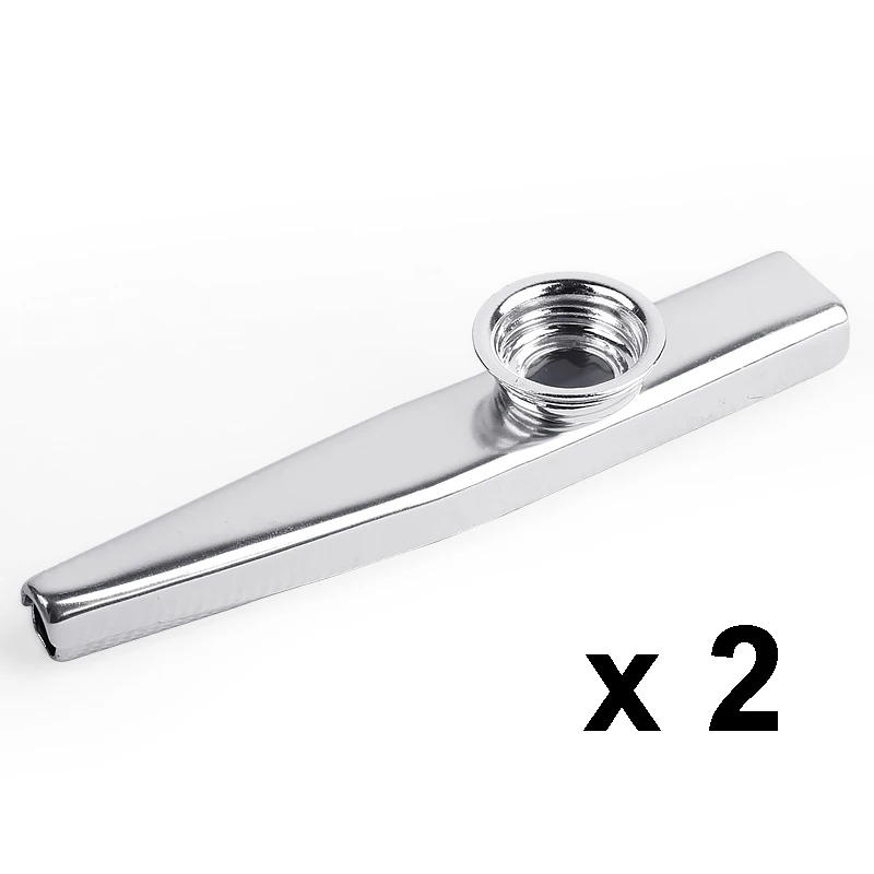 Серебристый Простой дизайн легкий kazoo алюминиевый сплав металл для гитарного инструмента музыкальный инструмент для любителей музыки 12*2,5 см 6 цветов на выбор - Цвет: Серебристый