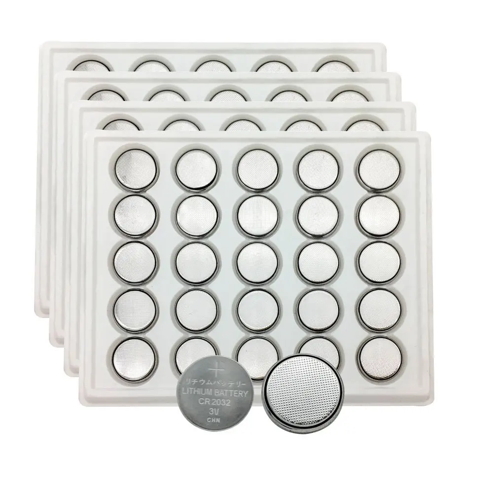 MJKAA 100 шт CR2032 кнопочный аккумулятор 3 0 V 2032 батареи DL2032 KCR2032 5004LC ECR2032|Часовые