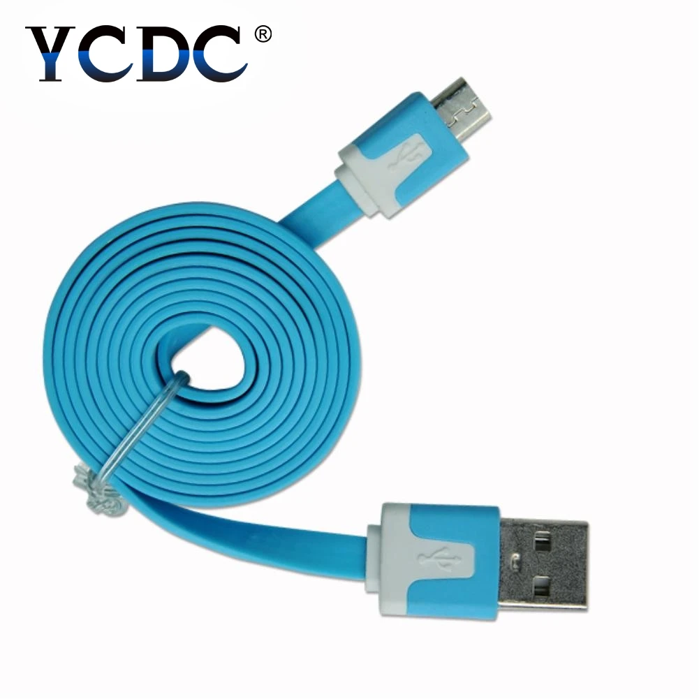 EL5168 1 м прочный плоский usb-кабель для зарядки и передачи данных для телефонов samsung, htc, Xiaomi, lenovo, zte, huawei, Android скидка 53 - Цвет: EL5168